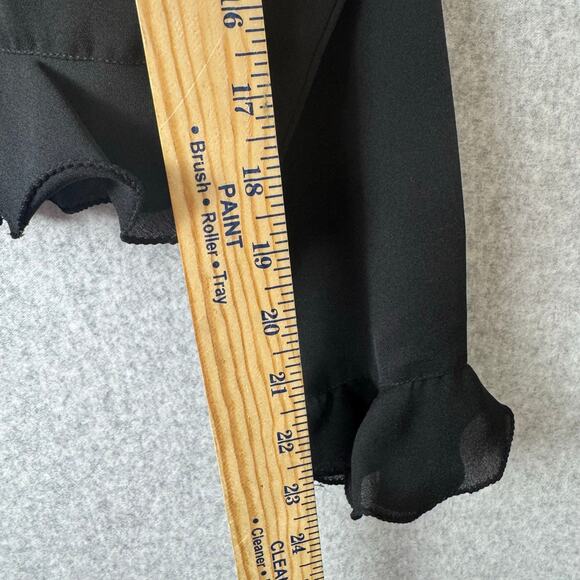 Victoria Holley Vtg Whimsigoth Ruffle Blouse Womens 8 Witchy Minimalist Preppy - Picture 7 of 10